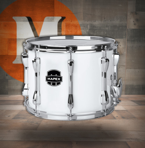Mapex Qualifier 13  In. x10 In. Standard Marching Snare Drum Gloss White (QLS1310CCSW) | Musician Madness