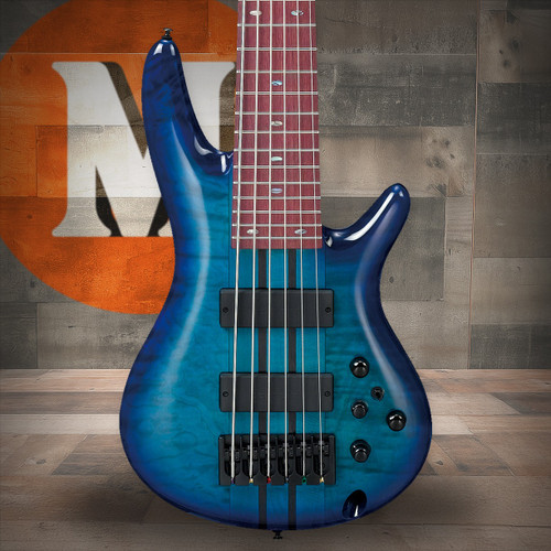 Ibanez Adam Nitti Signature 6 String Electric Bass w/Bag - Blue Burst Gloss (ANB306) |Musician Madness