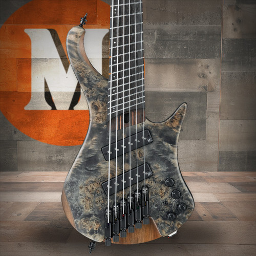 Ibanez EHB Ergonomic Headless Bass 6 String w/Bag Multi scale - Black Ice Flat (EHB1506MSBIF)