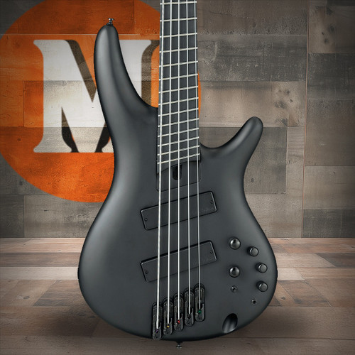 Ibanez SR Iron Label 5str Electric Bass - Multiscale - Black Flat (SRMS625EXBKF)|Musician Madness