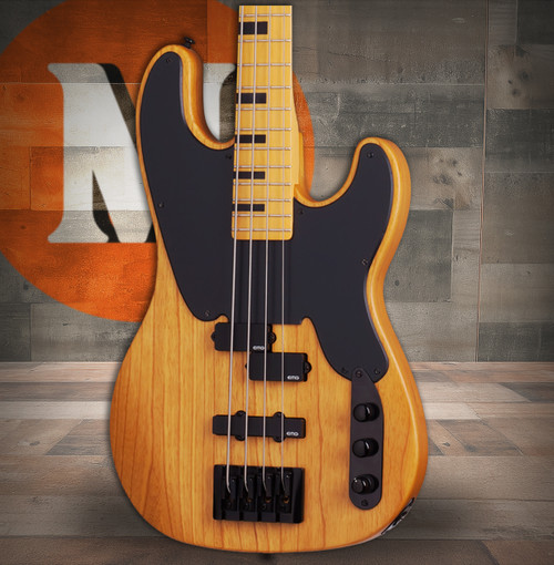 Schecter Model-T Session-5 String Electric Bass - Aged Natural