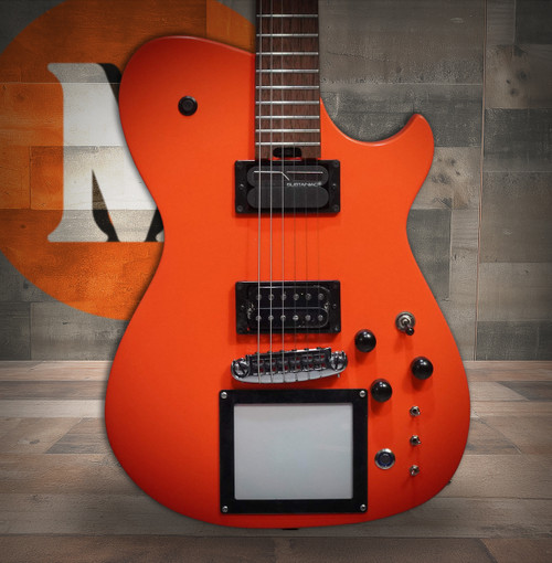 Cort MBM-2 Manson Electric Guitar w/ Kaoss Pad and Sustainiac Electric Guitar w/ Hard Case - Orange Dreamcicle