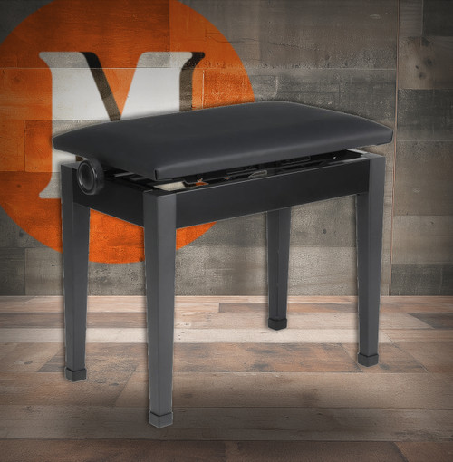 Casio CB-30BK Black Height-Adjustable Metal Artist Bench (CB-30BK) | Musician Madness