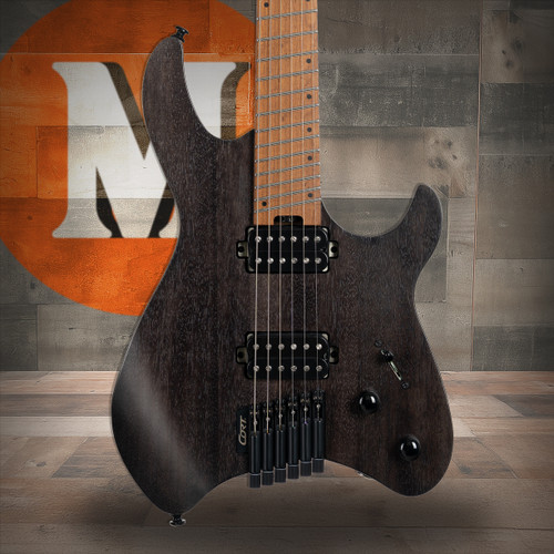 Cort Space 6GTR Multi-Scale Electric Guitar w/Gig-Bag - Semi Gloss Trans Black (SPACEG6MSSGTK-U)|Musician Madness