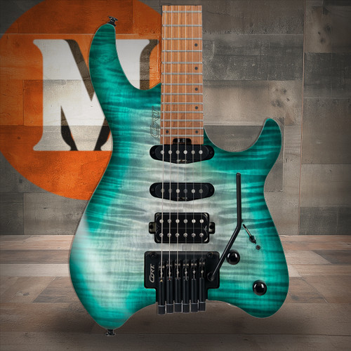 Cort Space 6GTR Electric Guitar w/Gig-Bag - Semi Gloss Lagoon (SPACEG6TRSGLG-U)