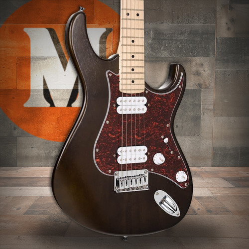 Cort G100 HH G Series Double Cutaway Electric Guitar - Open Pore Walnut (G100HHOPW-U)