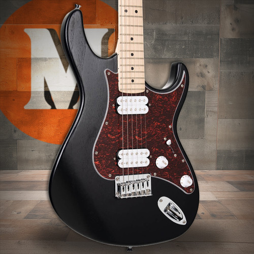 Cort G100 HH G Series Double Cutaway Electric Guitar - Open Pore Black (G100HHOPB-U)|Musician Madness
