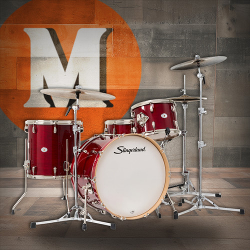 Slingerland 4Pc Studio King Kit, 13/16F/22K/6.5S, Royal Crimson (SDKTSKK22N04DNRCR) | Musician Madness