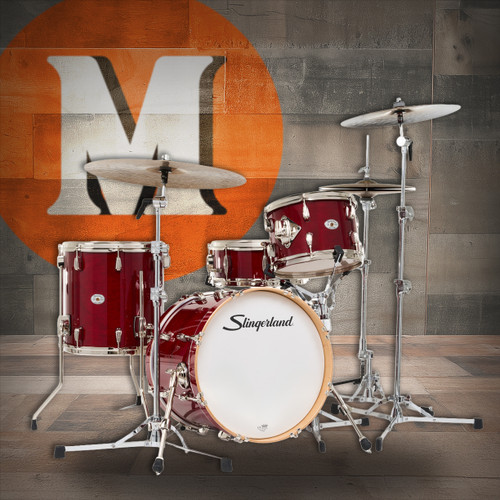 Slingerland 4Pc Studio King Kit, 12/14F/18K/5.5S, Royal Crimson (SDKTSKK18N04AZRCR) | Musician Madness