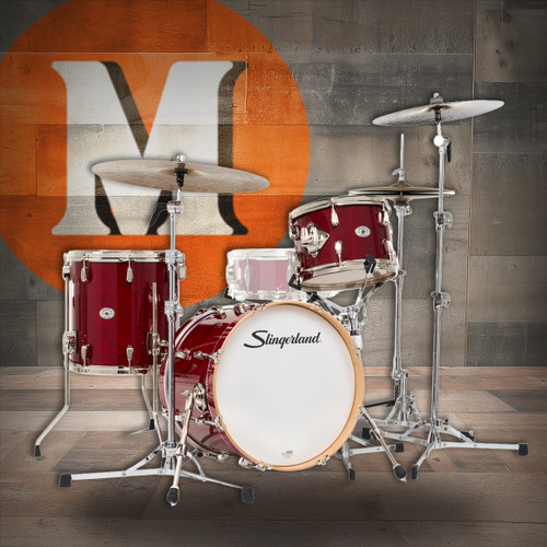 Slingerland 3Pc Studio King Kit, 12/14F/18K, Royal Crimson (SDKTSKK18N03ARRCR) | Musician Madness