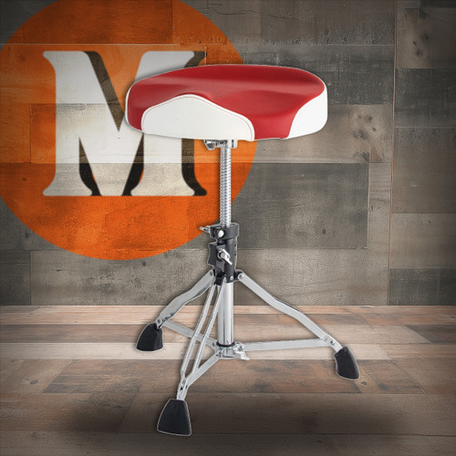 Dixon K Series Moto Drum Throne Red/White (PSN13RW) | Musician Madness