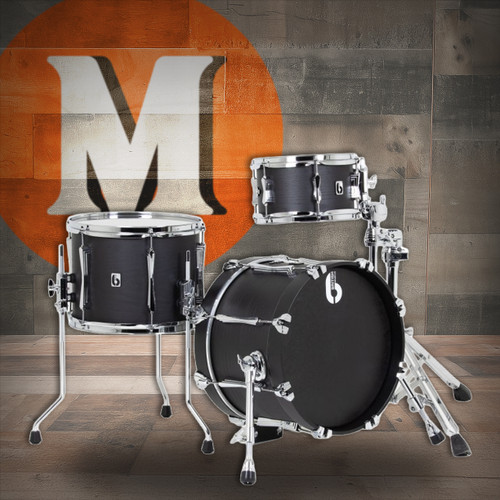 British Drum Co. Imp Club Kit - Black Ash 16" (IMP-16-CB-U) (IMP-16-CB-U)