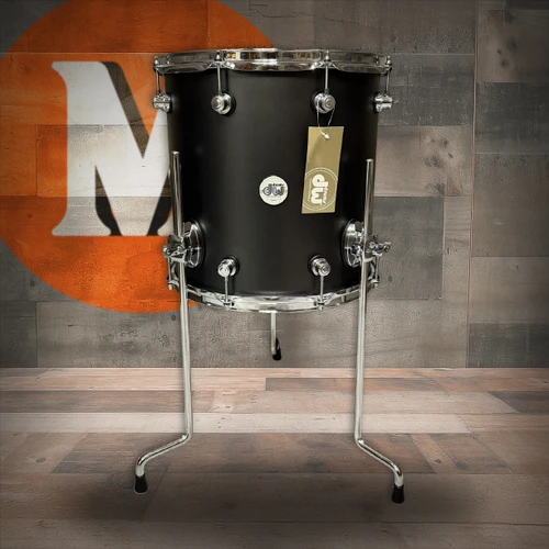 DW Design Series 14x14 Floor Tom - Iron Satin Metallic -Open Box (DDLM1414TTIM)