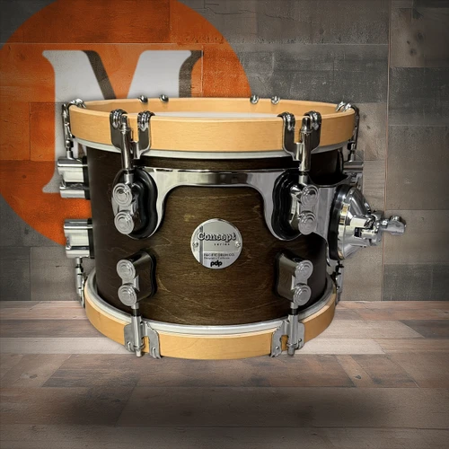 PDP Concept Classic 7x10 Walnut Stain Tom with Natural Stain Hoops - Open Box