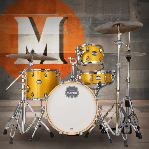 Mapex Mars Birch 4 Piece Bop Shell Pack - Sunflower Sparkle (MA486SYD) | Musician Madness
