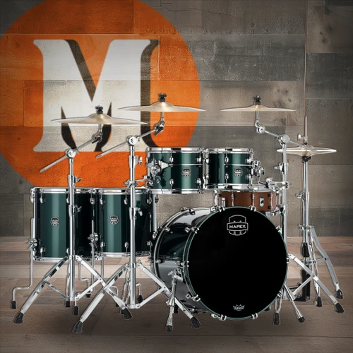 Mapex Saturn Evolution Workhorse 5 Piece Shell Pack Without Snare - Brunswick Green (SE628XBPQ)