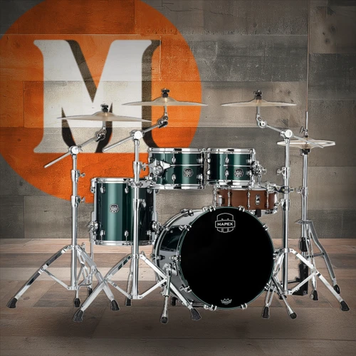Mapex Saturn Evolution Fusion 4 Piece Shell Pack Without Snare - Brunswick Green (SE504XBPQ)