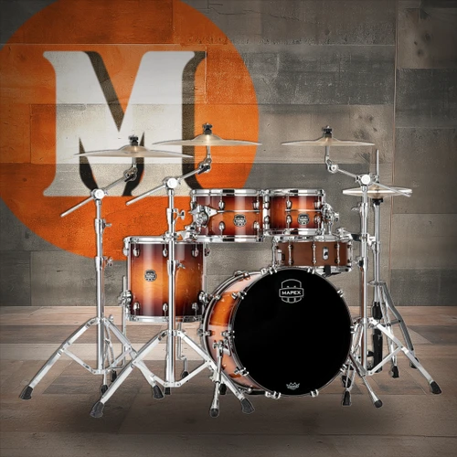 Mapex Saturn Evolution Fusion 4 Piece Shell Pack Without Snare - Exotic Sunburst (SE504XMPO)