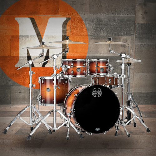 Mapex Saturn Evolution Classic 4 Piece Shell Pack Without Snare - Exotic Sunburst  (SE529XEBPO)