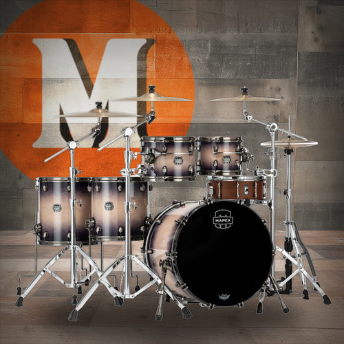 Mapex Saturn Evolution  Workhorse 5 Piece Shell Pack Without Snare - Exotic Violet Burst  (SE628XMBPZ) | Musician Madness