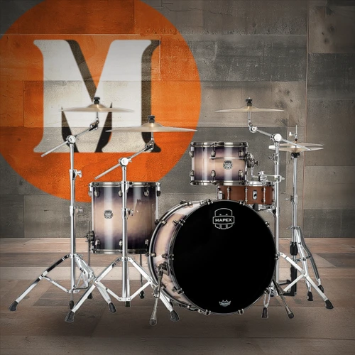 Mapex Saturn Evolution Hybrid Powerhouse Rock 3 Piece Shell Pack Without Snare - Exotic Violet Burst (SE446XHBPZ)