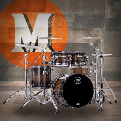 Mapex Saturn Evolution Fusion 4 Piece Shell Pack Without Snare - Exotic Night Forest Burst (SE504XBBMZ)