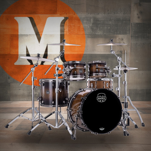 Mapex Saturn Evolution Classic 4 Piece Shell Pack Without Snare - Exotic Night Forest Burst (SE529XEBBMZ) | Musician Madness