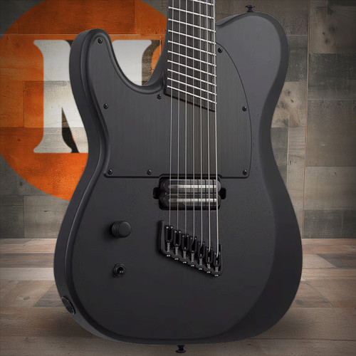 Schecter PT-7 Black Ops Left Hand 7 String Electric Guitar - Satin Black (624) | Musician Madness