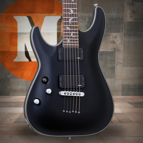 Schecter Solo-II Damien Platinum Left Hand Electric Guitar - Satin Black (1195) | Musician Madness