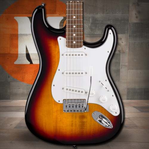 Fender Standard Stratocaster Laurel Fingerboard, White Pickguard, 3-Color Sunburst | Musician Madness