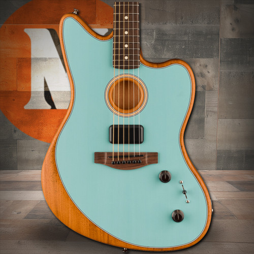 Fender Acoustasonic Player Jazzmaster Rosewood Fingerboard, Ice Blue | Musician Madness