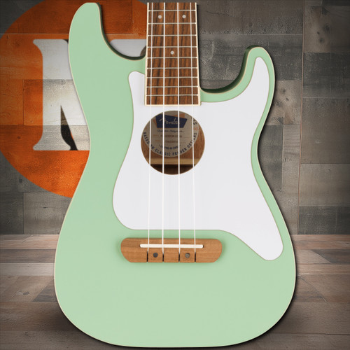 Fender Fullerton Strat Uke, Walnut Fingerboard, White Pickguard, Surf Green | Musician Madness