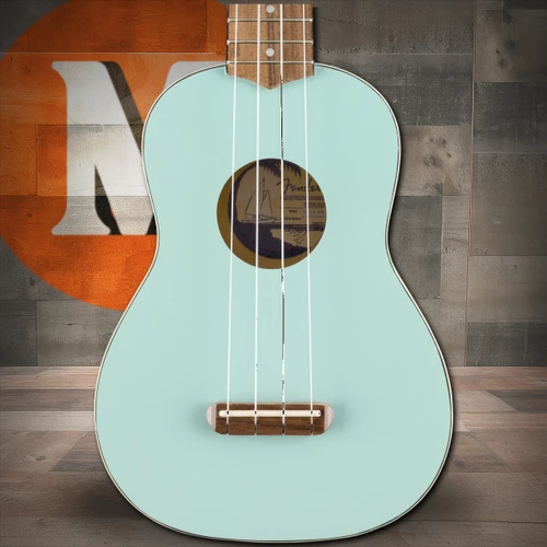 Fender Venice Soprano Uke, Walnut Fingerboard, Daphne Blue | Musician Madness