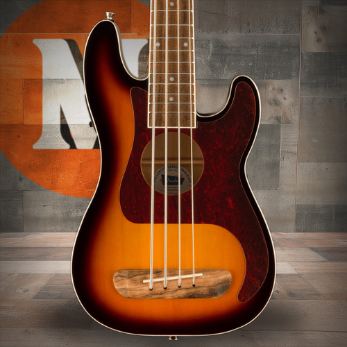 Fender Fullerton Precision Bass Uke, Walnut Fingerboard, Tortoiseshell Pickguard, 3-Color Sunburst | Musician Madness