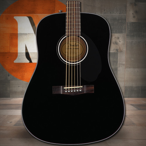 Fender CD-60S Dreadnought, Walnut Fingerboard, Black | Musician Madness