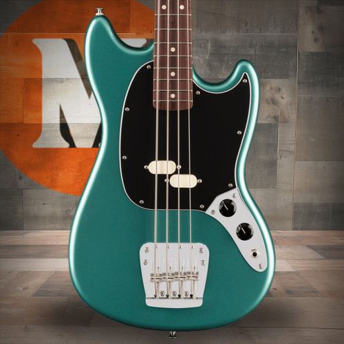 Fender American Professional Classic Mustang Bass Rosewood Fingerboard, Faded Sherwood Green Metallic | Musician Madness