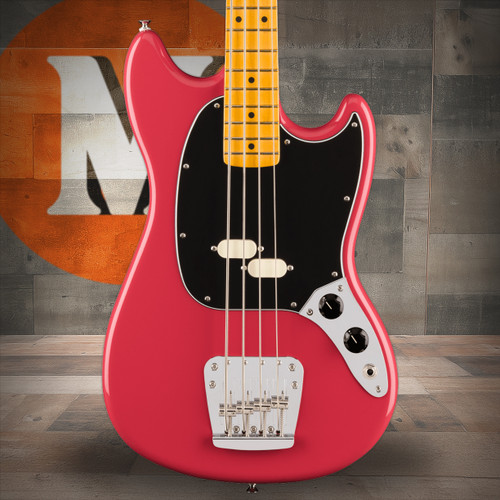 Fender American Professional Classic Mustang Bass Maple Fingerboard, Faded Dakota Red | Musician Madness