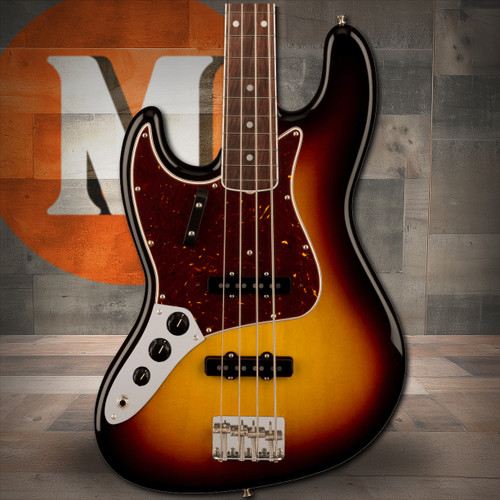 Fender American Vintage II 1966 Jazz Bass Left-Hand, Rosewood Fingerboard, 3-Color Sunburst | Musician Madness