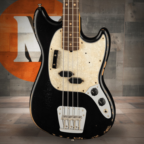 Fender JMJ Road Worn Mustang Bass, Black | Musician Madness