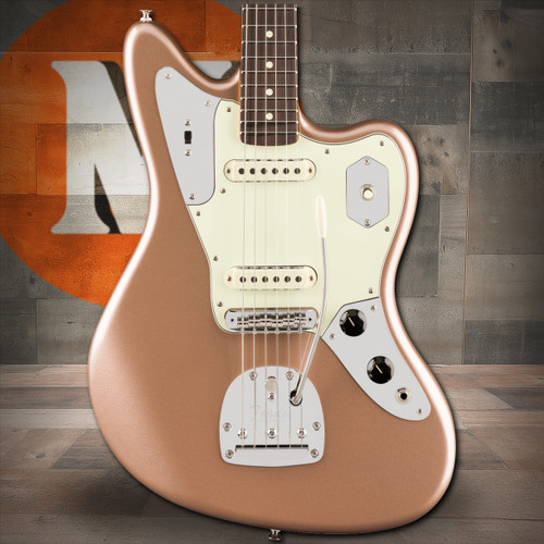 Fender American Professional Classic Jaguar Rosewood Fingerboard, Faded Firemist Gold | Musician Madness