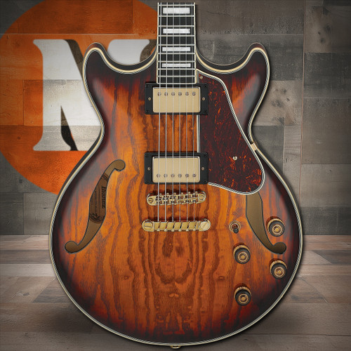 Ibanez AM Artcore Expressionist 6 String Electric Guitar - Vintage Violin High Gloss (AM93QAVVH) | Musician Madness