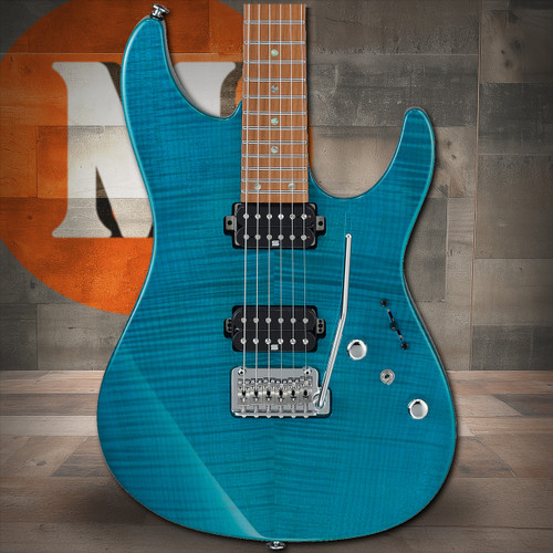 Ibanez Martin Miller Signature 6 String Electric Guitar w/Case - Transparent Aqua Blue (MM1TAB)