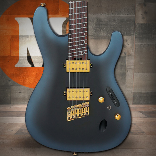Ibanez S Axe Design Lab Multi-scale 6 String Electric Guitar - Midnight Arctic Ocean Matte (SML721MAM)