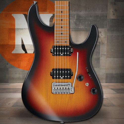 Ibanez AZ Prestige 6 String Electric Guitar w/Case  - Tri Fade Burst Flat (AZ2402TFF) | Musician Madness