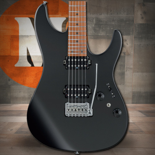 Ibanez AZ Prestige 6 String Electric Guitar w/Case - Black Flat (AZ2402BKF)