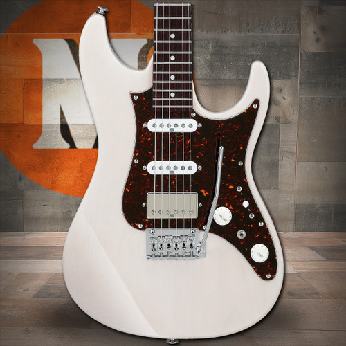 Ibanez AZ Prestige 6 String Electric Guitar w/Case - Antique White Blonde (AZ2204NAWD) | Musician Madness