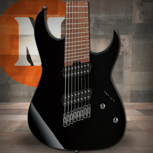 Ibanez RG Multi Scale 8 String Electric Guitar - Black (RGMS8BK)