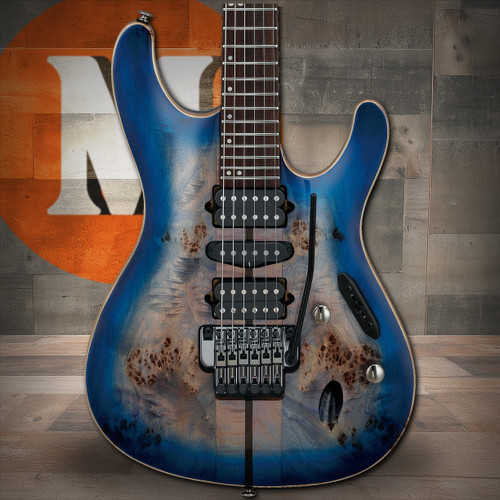 Ibanez S Premium 6 String Electric Guitar w/Bag - Cerulean Blue Burst (S1070PBZCLB)