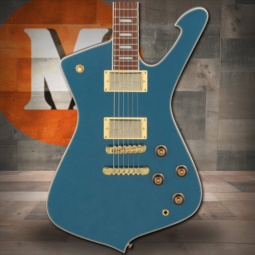 Ibanez Iceman 6 String Electric Guitar w/Bag - Antique Blue Metallic (IC420ABM)