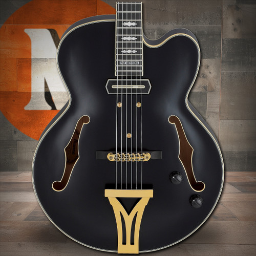 Ibanez Pat Metheny Signature 6 String Electric Guitar w/Case - Black Low Gloss (PM3CBKL)